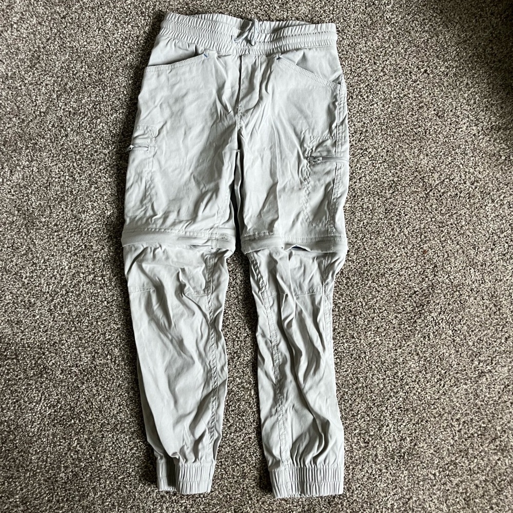 Eddie Bauer Light Gray Convertible Cargo Joggers